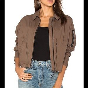 James Perse Batwing Bomber Jacket in Army Green